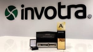 Invotra logo with apprenticeship award