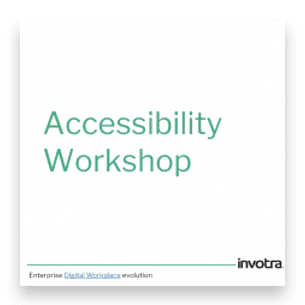 Accessibility workshop presentation first page