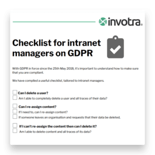 intranet managers gdpr checklist