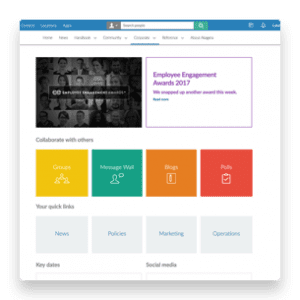 an intranet homepage