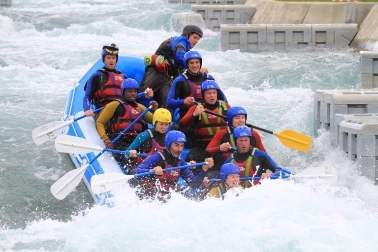invotra team water rafting