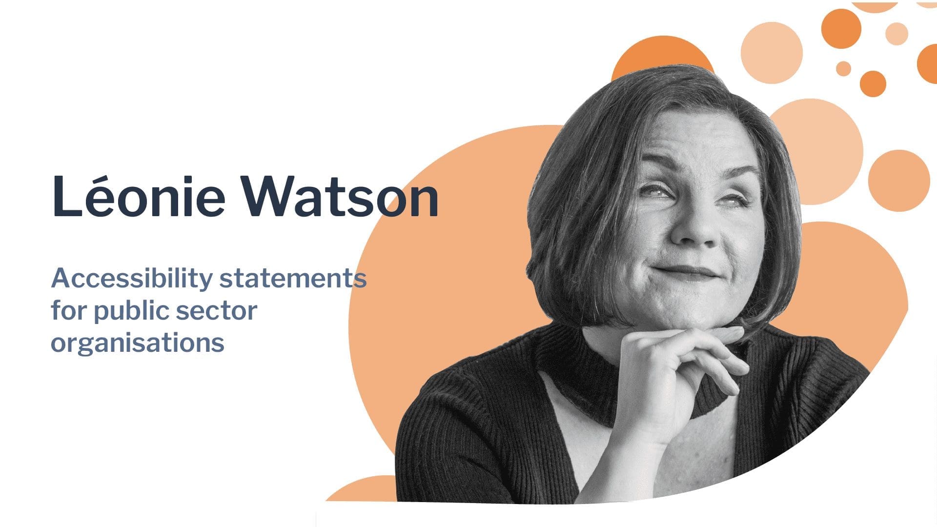 Banner showing Leonie Watson image and blog title Accessibility statements for public sector organisations