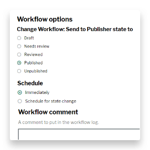 One of our information management tools, allowing workflow updates and scheduling