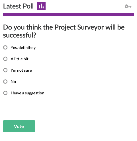 Poll widget