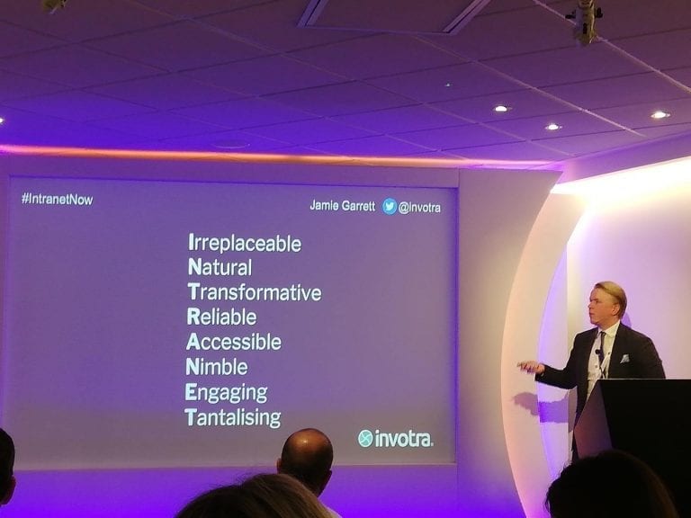 Jamie Garrett's keynote at intranet now 2019