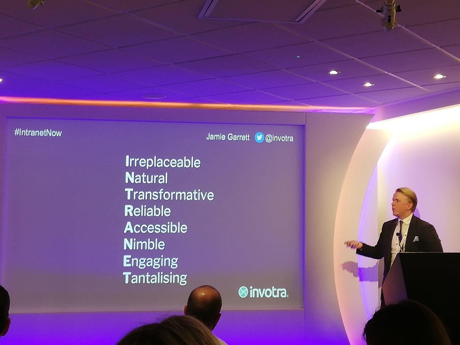 Jamie Garrett's keynote at intranet now 2019
