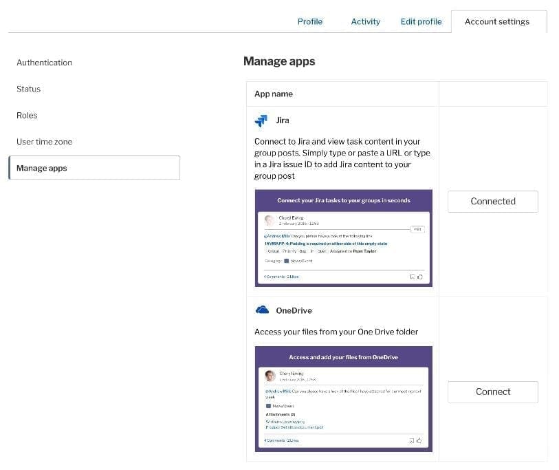 onedrive invotra integrations admin