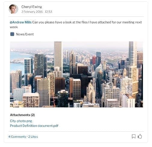 invotra onedrive post example