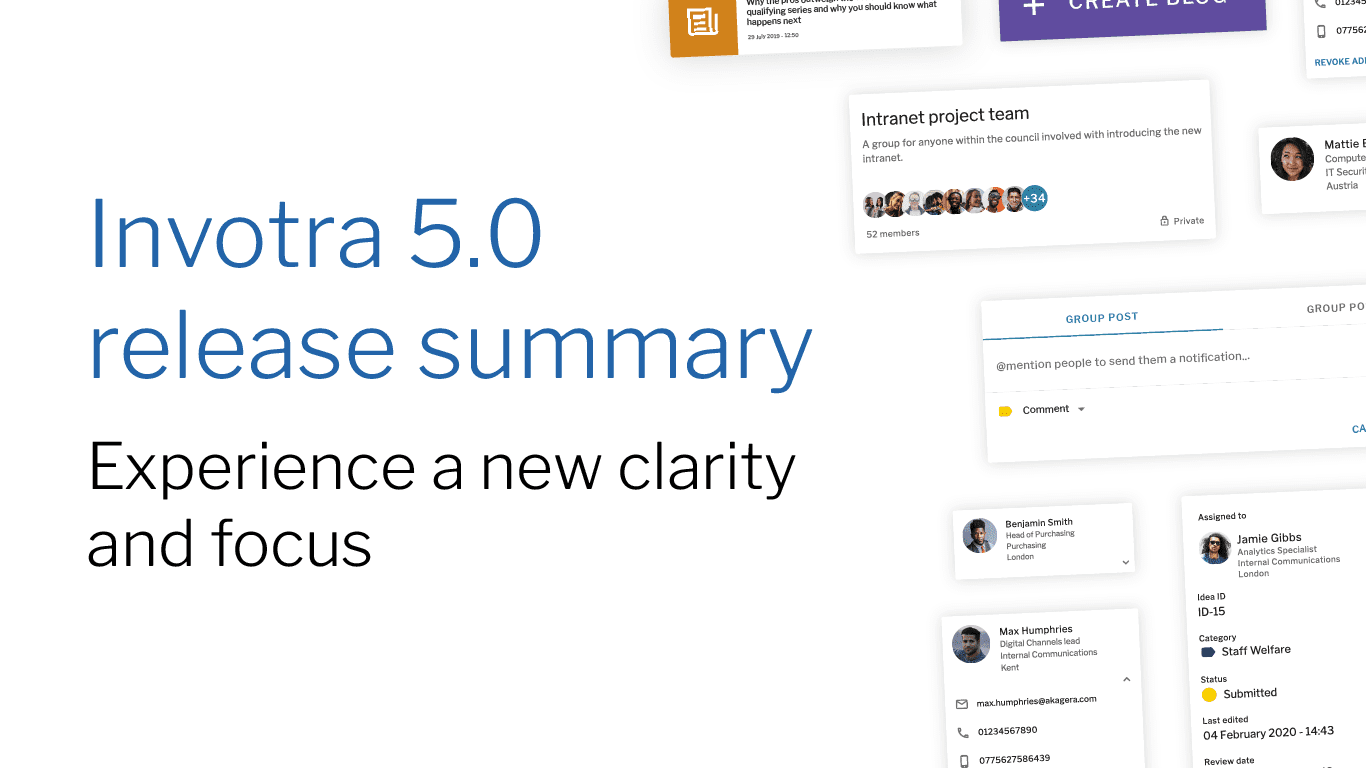 Invotra 5.0 release summary, experience a new clarity and focus