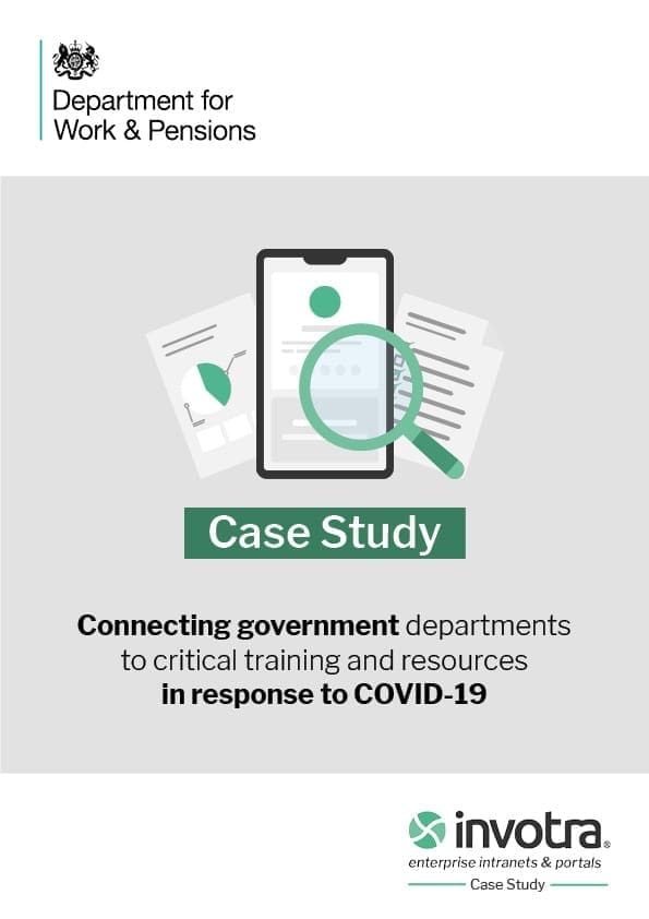 Department for Work and Pensions case study front page